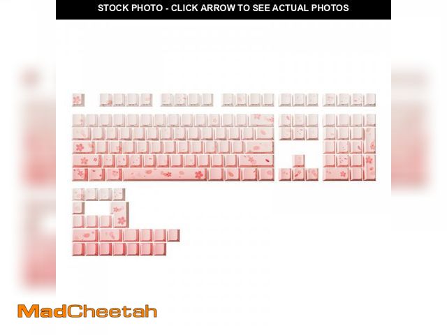 Lot 74-11559421 - YUNZII Sakura PBT Keycaps, 131-key Double Shot/Dye Sub Dual-Process Gradient Cherry Profile Keycap S...