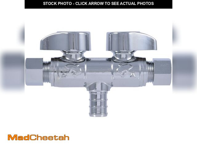 Lot 74-14352949 - SharkBite Crimp Dual Shut Off Valve, Push to Connect Brass Plumbing Fitting, PEX, PE-RT, UCDS123838 ...