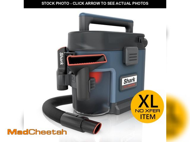 Lot 74-14182607 - Shark MessMaster Portable 1 Gal. 7-Peak HP Corded Wet/Dry Vacuum with Self-Rinsing and AnyBag techno...