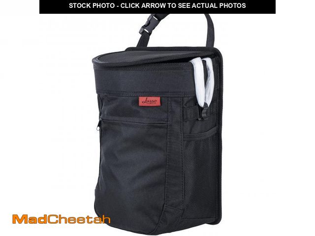 Lot 74-12117657 - Lusso Gear Spill-Proof Car Trash Can - 2.5-Gallon Black Round - Leak-Proof Lid &amp; Waterproof Remo...