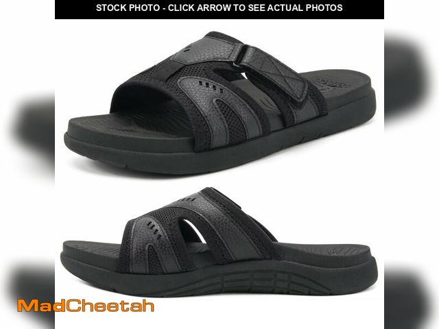 Lot 74-14379227 - COFACE Mens Sport Recovery Sandals Plantar Fasciitis Soft Cushion Lightweight Orthotic Slides for Me...