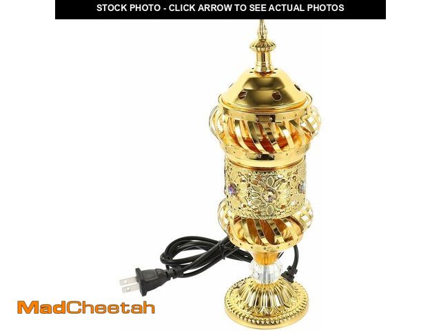 Lot 74-14212875 - RCFINE Electric Incense Burner Bakhoor Metal Incense Burner Middle Eastern Style Arabic Incense Burn...