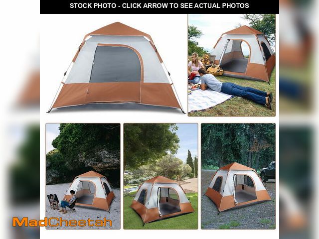 Lot 74-12678983 - UWR-Nite Pop Up Camping Tent - 4 Person Instant Easy Set Up Family Tent with Removable Rain Fly, Wat...