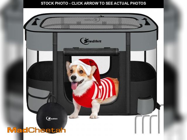 Lot 74-12220669 - Siedihit Dog Cat Playpen, Pet Puppy Portable Pens for Outdoor Travel Crate, Indoor After Surgery Use...