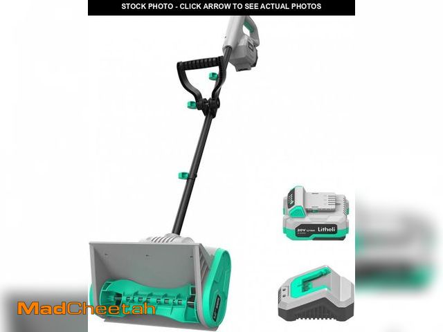 Lot 74-12044053 - (MISSING BATTERY) Litheli Cordless Snow Shovel, 20V 12-Inch Battery Powered Snow Thrower, Battery Sn...