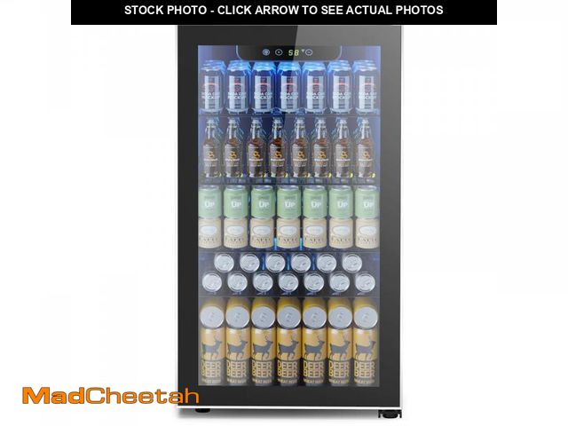 Lot 74-12268689 - Electactic Mini Fridge 130 Can Beverage Refrigerator Cooler, 3.2 Cu.Ft Drink Fridge for Soda Wine Be...