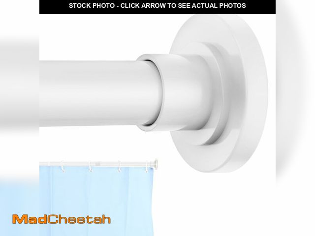 Lot 74-12601659 - CorkLatta White Shower Curtain Rod 31 to 80 Inch,1 Inch Diameter Adjustable Spring Tension Stainless...