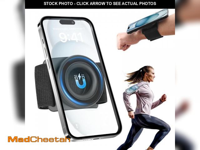 Lot 74-12314220 - TOPGO Running Phone Holder for iPhone [360ÃÂ° Rotatable &amp; Upgrade Anti-Drop] Magnetic Wrist Pho...