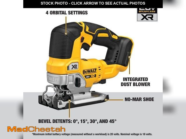 Lot 74-12792272 - DEWALT 20V MAX XR Cordless Brushless Jigsaw (Tool Only) - USED