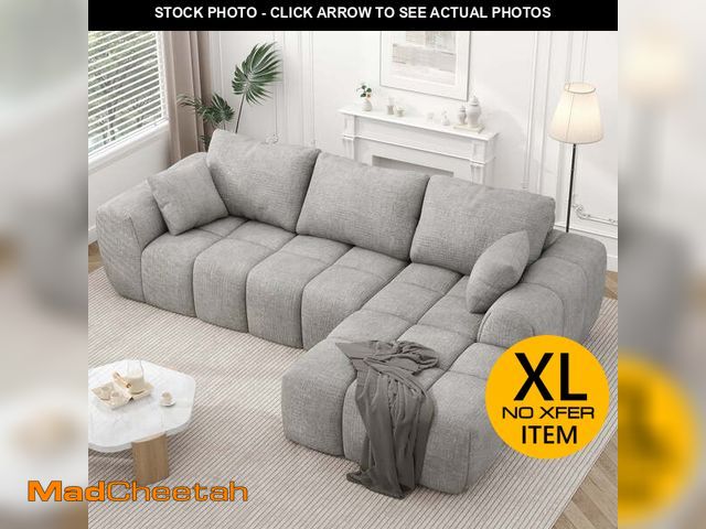 Lot 74-14085842 - IDEALSOUL Sectional Sofa, 101" L-Shaped Modular Cloud Couch,Unique Chenille Fabric Couches and Sofas...