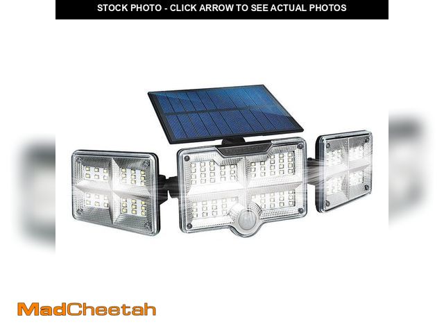 Lot 74-12745471 - BEYOND BRIGHT Black Motion Sensing Outdoor Integrated LED Solar Flood Light - USED