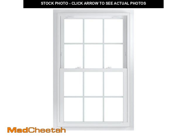 Lot 74-14373815 - American Craftsman 33.75 in. x 52.75 in. 70 Series White Double Hung Low-E Argon Glass Vinyl Fin wit...