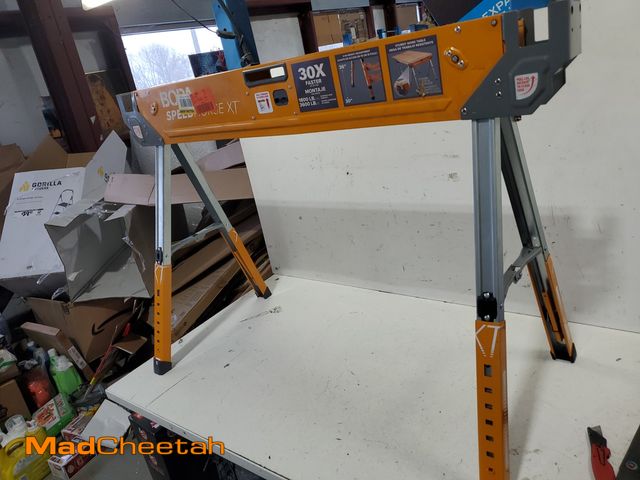 Lot 74-12801964 - BORA 30 in. to 36 in. H Steel Speed Horse XT Adjustable Height Sawhorse with Auto Release Legs - USE...