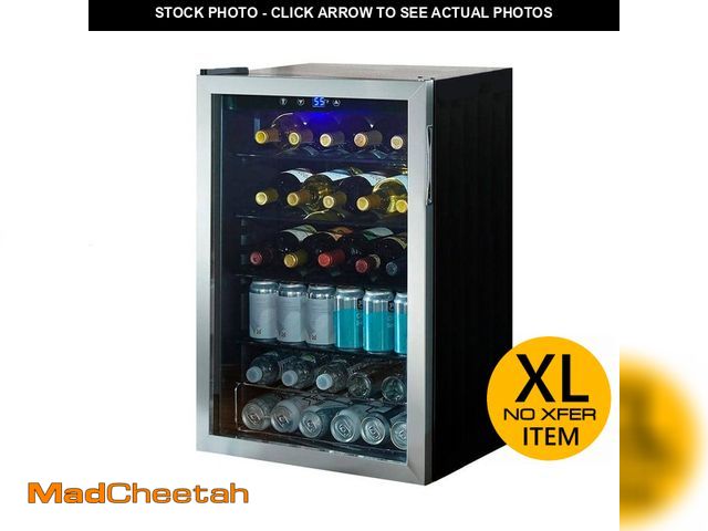 Lot 74-12851273 - Vissani 4.3 Cu. ft. Wine and Beverage Cooler in Stainless Steel - USED