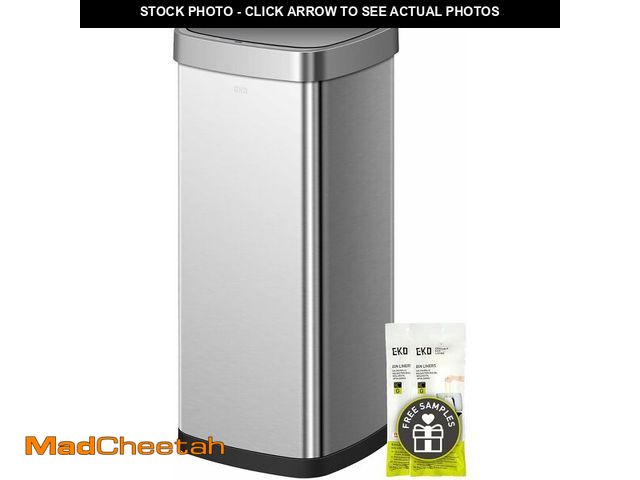 Lot 74-13835822 - EKO EcoSmart Tall and Large Kitchen Trash Can, 80L/21.1G High Capacity, Touchless Soft Square Motion...
