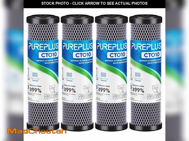 Lot 74-14589996 - (MISSING ONE) 1 Micron 2.5" x 10" Whole House CTO Carbon Water Filter Cartridge Replacement for Unde...