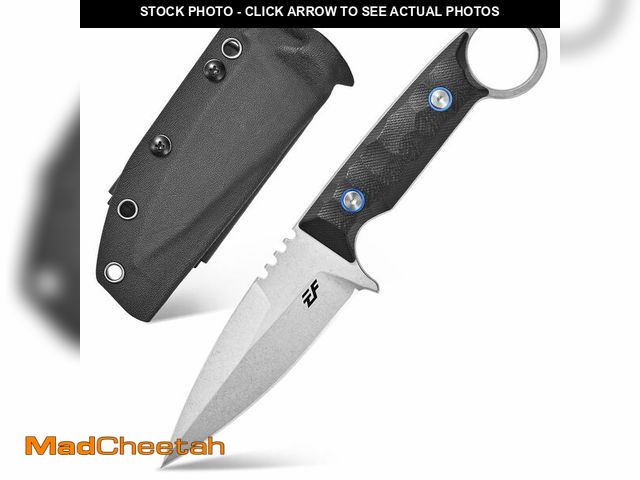 Lot 74-12602296 - Eafengrow EF152 Fixed Blade Knife K110 Steel Blade G10 Handle Full Tang EDC Tool Knife for Outdoor W...