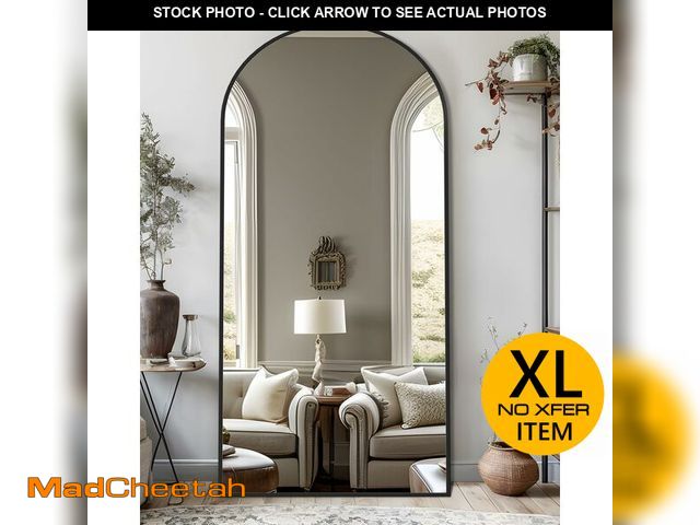 Lot 74-12693354 - LadyNow Full Length Mirror, 71"x32" Arched Floor Mirror Freestanding, Oversized Floor Standing Full ...