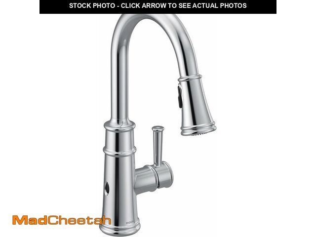 Lot 74-12544976 - Moen Belfield Chrome Motionsense Wave Sensor Touchless One Handle Pulldown Kitchen Faucet Featuring ...