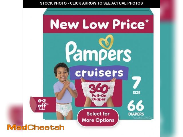 Lot 74-12421582 - Cruisers 360 Baby Diapers Size 7, 66 Count (Select for More Options) - UNUSED