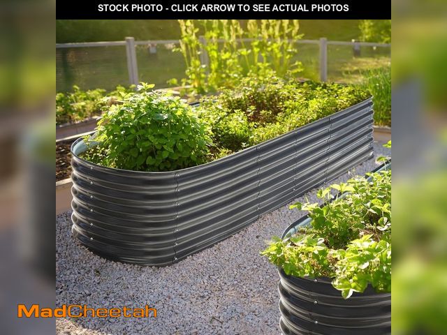 Lot 74-13783013 - VEIKOUS 8 ft. x 2 ft. x 2 ft. Galvanized Steel Raised Garden Bed Planter Box Outdoor, Gray - UNUSED
