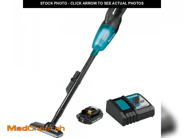 Lot 74-12238434 - Makita 18V LXT Lithium-Ion Handheld Compact Bagged Cordless Cloth Filter Stick Vacuum Kit 2.0 Ah - U...