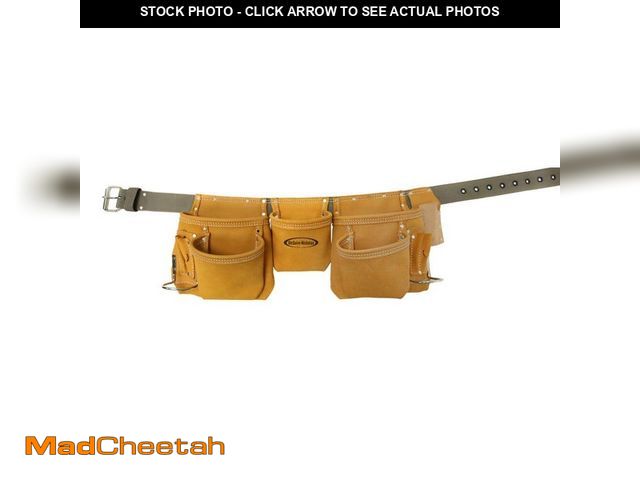 Lot 74-14389571 - McGuire-Nicholas 11-Pocket Leather Waist Tool Belt/Contractor's Apron - UNUSED