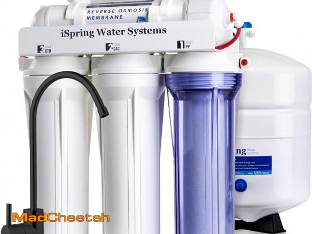 Lot 74-12137045 - iSpring RCC7-BLK, NSF/ANSI 58 Certified, 5-Stage Reverse Osmosis System, RO Water Filter System Unde...