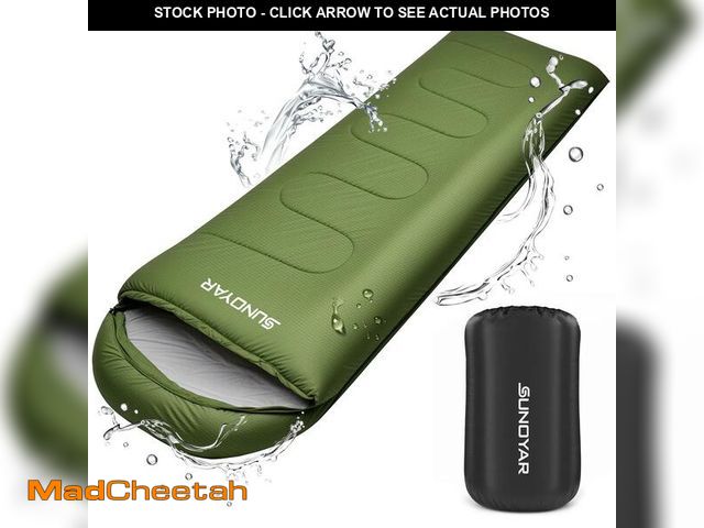 Lot 74-12549364 - SUNOYAR Sleeping Bag, Waterproof Portable Sleeping Bags for Adults with Compression Sack for All Sea...
