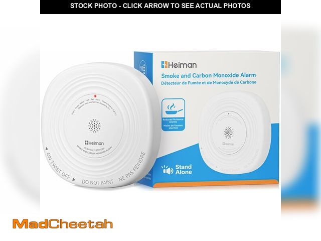 Lot 74-14579506 - Heiman Smoke Detector Carbon Monoxide Detector Combo 10-Year Sealed Battery - UNUSED