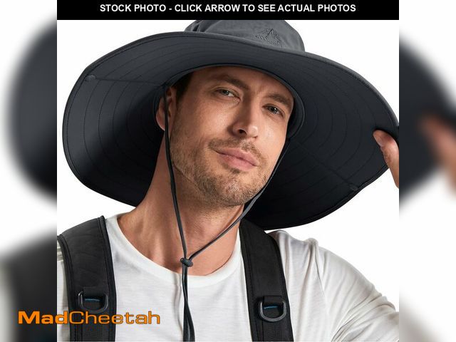 Lot 74-14146169 - Cooltto L/XL/XXL Sun Hat for Men, Wide Brim Waterproof Bucket Hat UPF 50+, Boonie Safari Rain Hat fo...