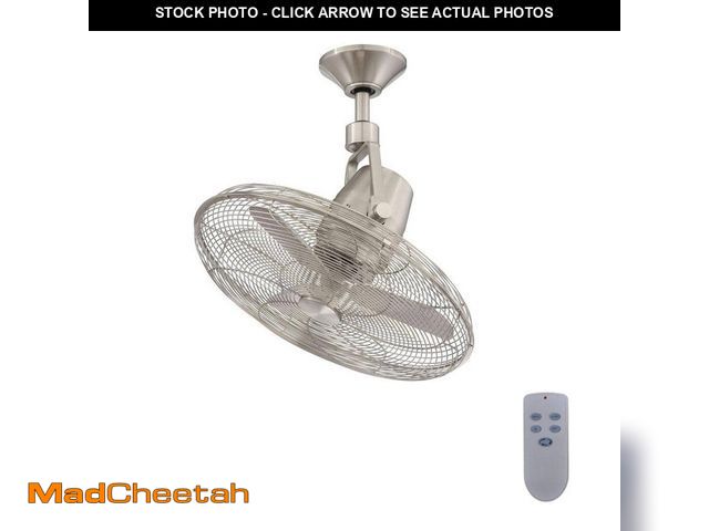 Lot 74-12692442 - Home Decorators Collection Bentley III 22 in. Indoor/Outdoor Brushed Nickel Oscillating Ceiling Fan ...