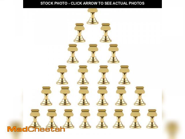 Lot 74-12443767 - Urban Deco 24 Pieces Table Card Holder Place Card Holders 1.7 inches Gold Steel Card Holders for Pho...