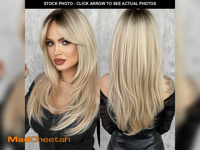 Lot 74-14377467 - 7JHH WIGS Long Blonde Long Layered Wig with Bangs for Women - USED