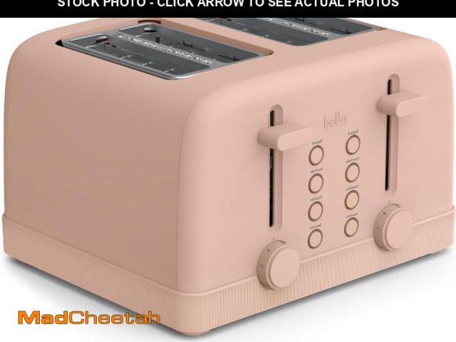 Lot 74-12399555 - bella 4 Slice Toaster, 6 Setting Shade Control with Reheat &amp; Cancel Buttons, Removable Crumb Tra...