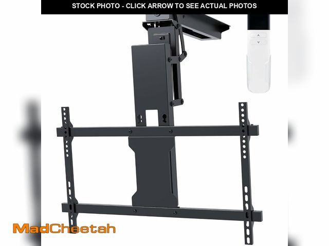 Lot 74-14347664 - CLAIKS Electric Ceiling TV Mount - Electric Motorized Flip-Down Bracket with Remote Control, 32 to 7...