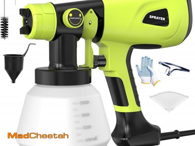 Lot 74-12311330 - Paint Sprayer Tool 1000W High Power Electric Paint Spray Gun with Adjustable Spray Width Knob 4 Nozz...