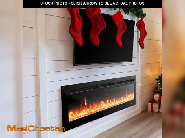 Lot 74-12539852 - Silonn 60Ã¢â¬Â³Smart Electric Fireplace Heater with App &amp; Remote Control, 5300 BTU Heat Output,...