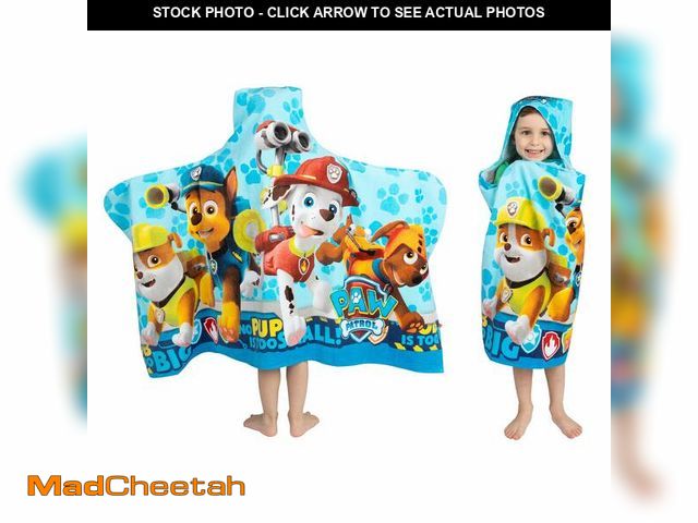 Lot 74-14051623 - Paw Patrol Blue Bath/Pool/Beach Soft Cotton Terry Hooded Towel Wrap, 24" x 50", By Franco Kids - USE...