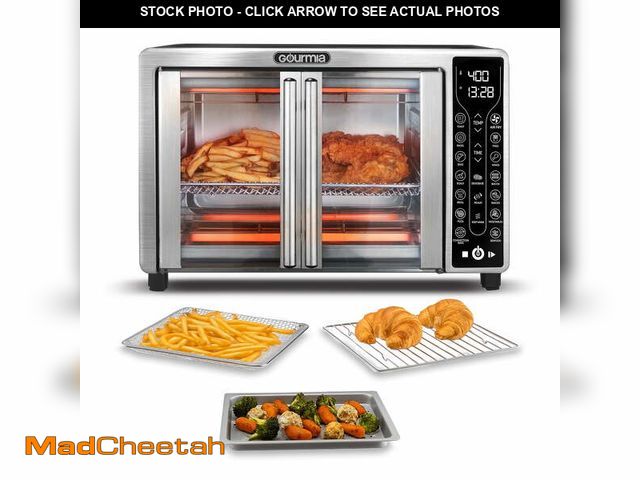 Lot 74-14086251 - Gourmia 6-Slice French Door Air Fryer Toaster Oven â Digital Convection with 17 Presets - UNUSED