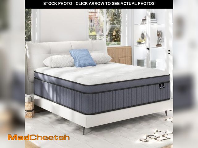 Lot 74-12388119 - King Size Mattress [Upgraded Strengthen] 14 Inch Firm King Mattress In A Box, Hybrid Mattresses With...
