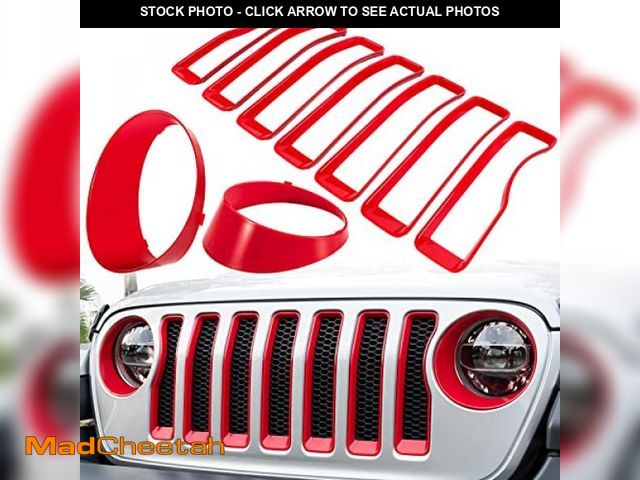 Lot 74-6857485 - Front Inserts &amp; Headlight Cover for Jeep Wrangler Unlimited Sport - USED