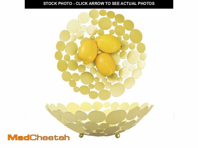 Lot 74-12603890 - IBWell Decor Metal Fruit Bowl, Modern Kitchen Fruit Basket, Large Round Kitchen Basket, for Fruit, V...