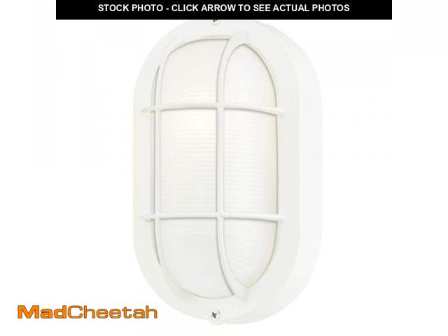 Lot 74-12412151 - Westinghouse 1-Light White on Steel Exterior Wall Fixture with White Glass Lens - UNUSED