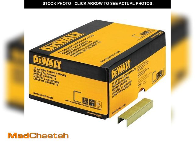 Lot 74-14602409 - DEWALT 3/4 in. x 16-Gauge Galvanized Staple 2000 per Box DW16S2-19GAL - UNUSED