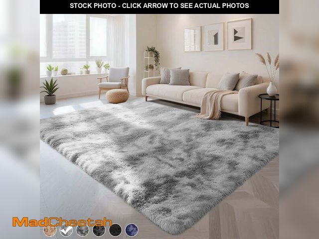 Lot 74-14586933 - CozyDesg 8ft x 10ft Area Rugs, Soft Fluffy Tie-Dye Area Rugs Floor Mat Floor Rugs for Living Room Be...