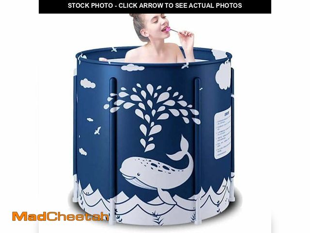 Lot 74-12889443 - Folding Bathtub Portable Adult Spa Bath Tub Soaking Tub Hot Ice Bathtub Kids Pool, Blue Whale - UNUS...