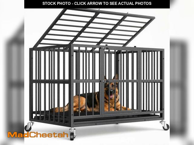 Lot 74-14604285 - TIME RAY 48 Inch Heavy Duty Dog Crate Cage for Large Dog with Steel Escape Proof, Indoor &amp; Outdo...