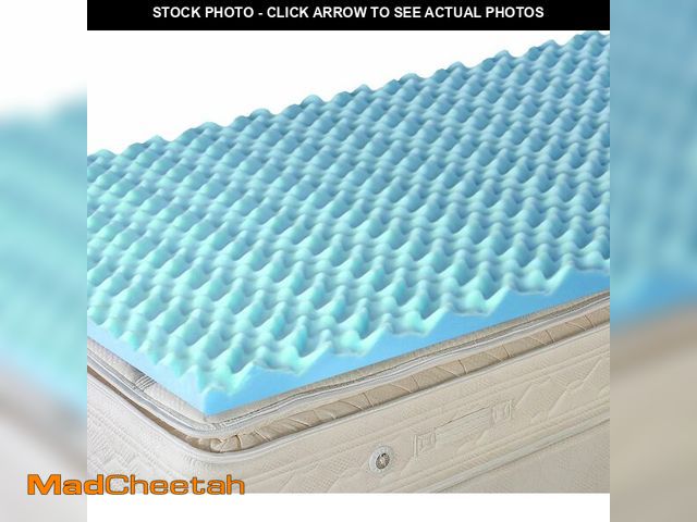Lot 74-14304748 - DMI 3-Inch Foam Mattress Topper, Egg Crate Foam Pad, Mattress Pad and Bed Topper for Support, Air Ci...