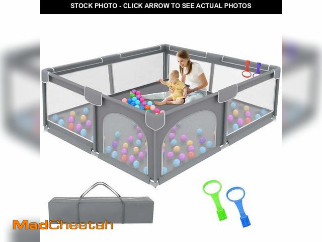 Lot 74-12782843 - Ucradle Baby Playpen for Babies and Toddlers, 71x59x27" Large Baby Playard, Infant Activity Center w...